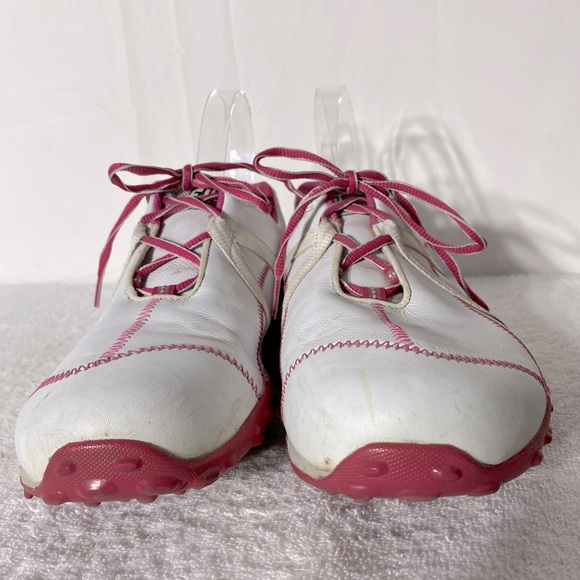 FootJoy White Pink Lace Up M Project Spikeless Golf Shoes Athletic Shoes 11 - Picture 10 of 13